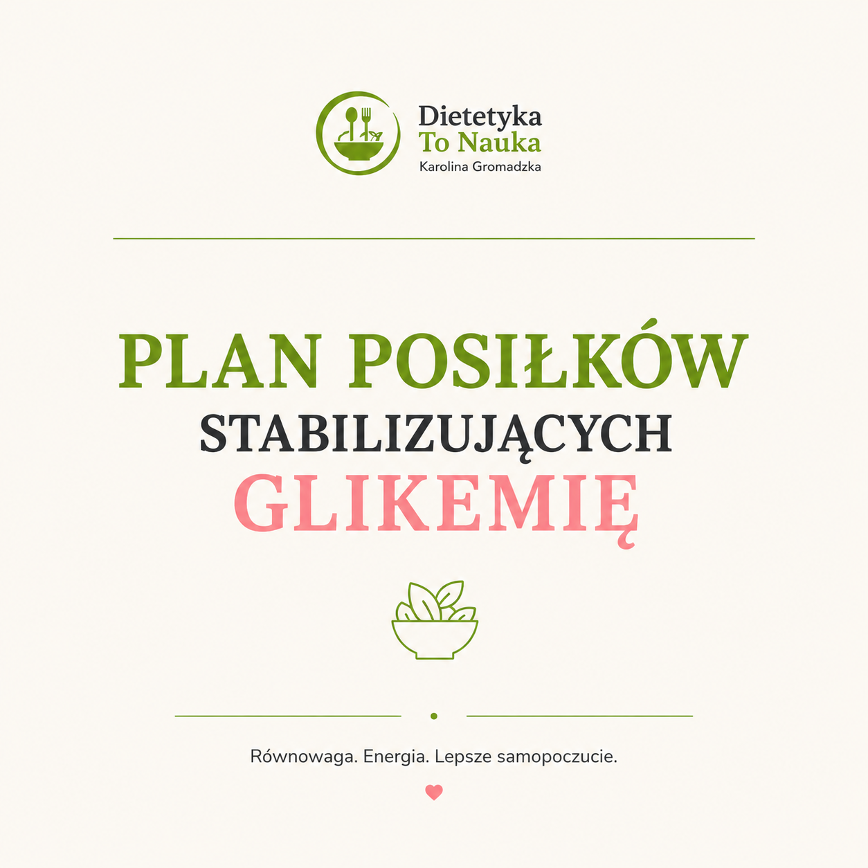 Plan posiłków stabilizujących glikemię
